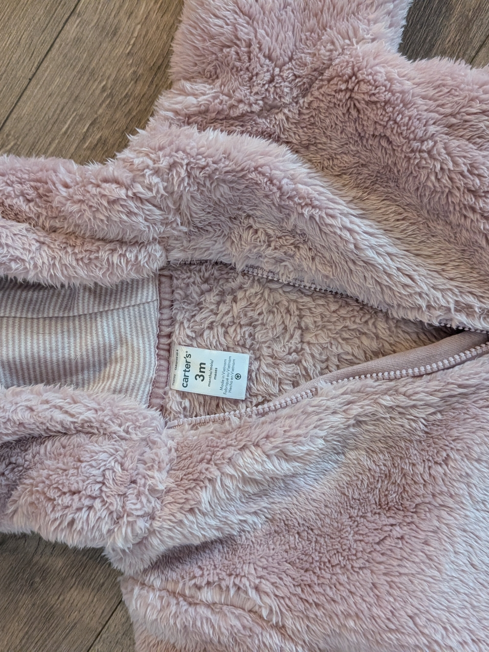 Carter's Dusty Pink Plush Snow Suit